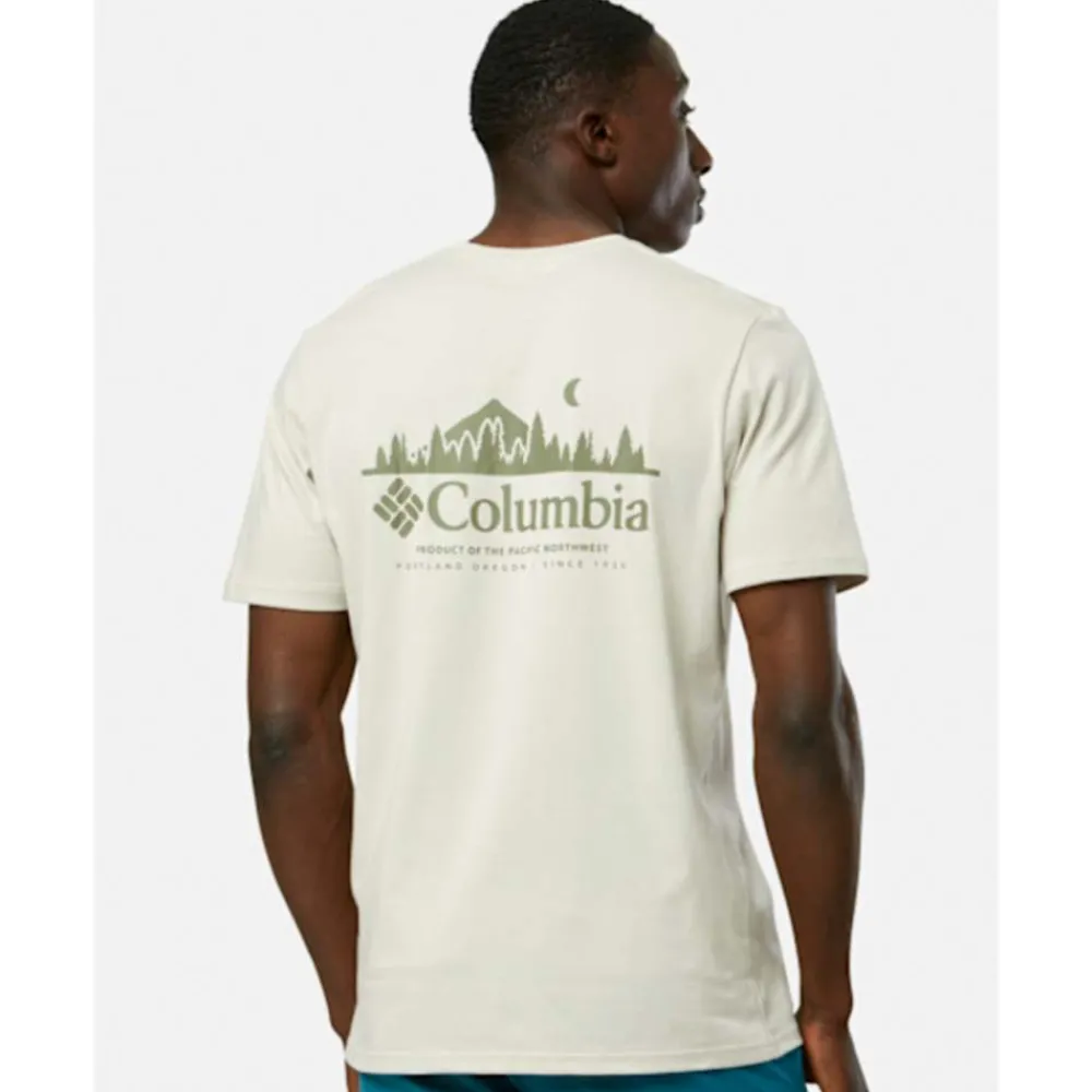 Outlet Columbia Mens Hageman Graphic T-Shirt Cream