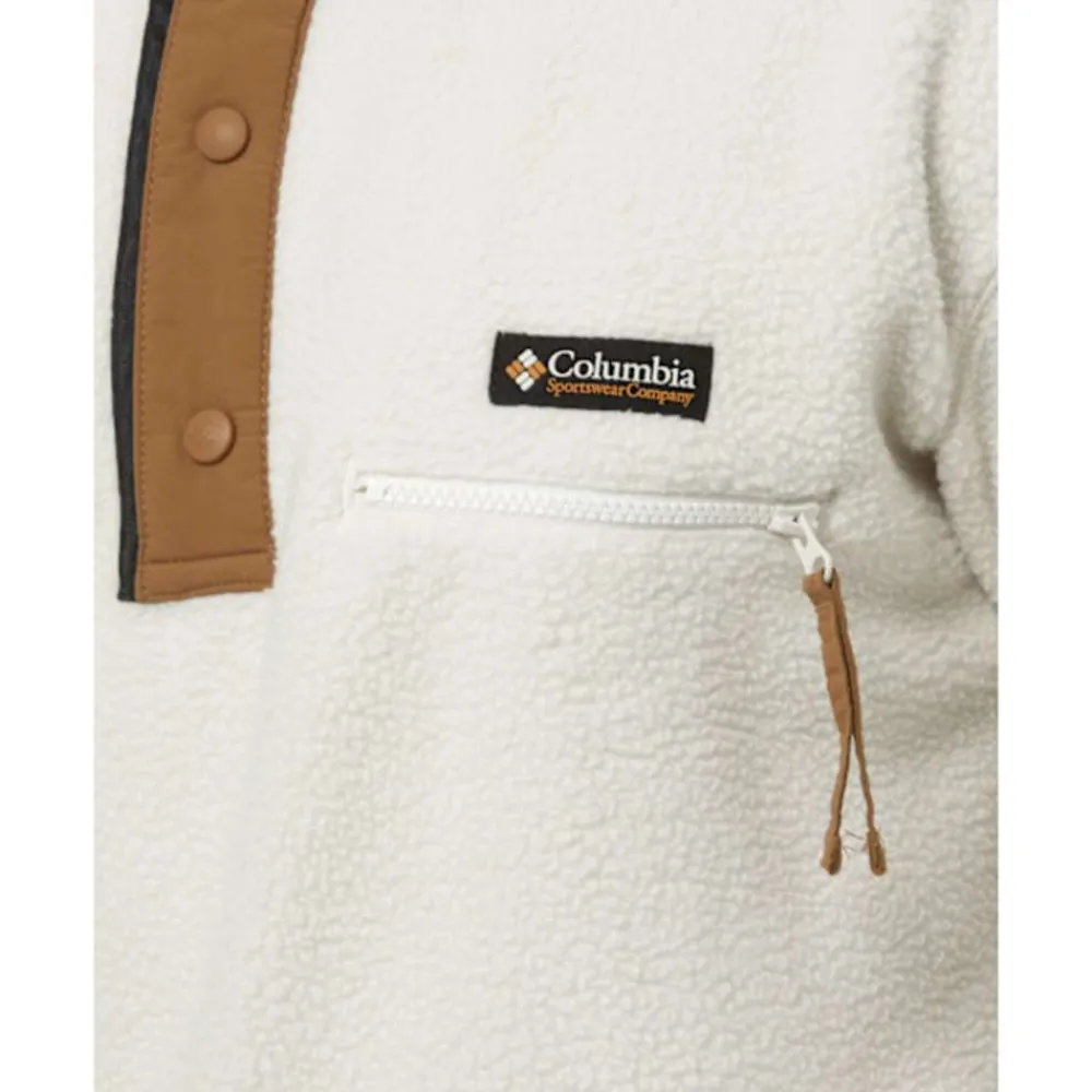 Clearance Columbia Mens Helvetia Half Snap Top Fleece Cream