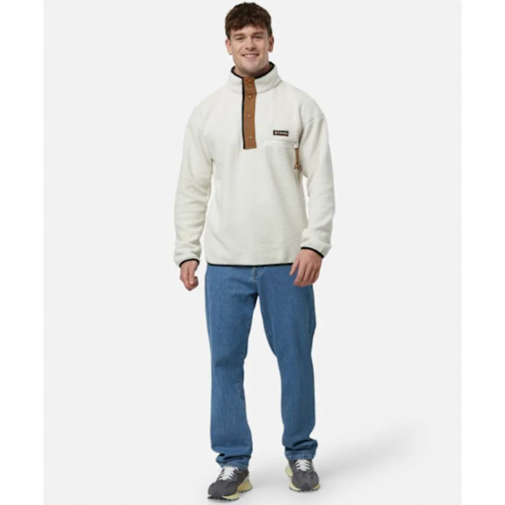 Clearance Columbia Mens Helvetia Half Snap Top Fleece Cream
