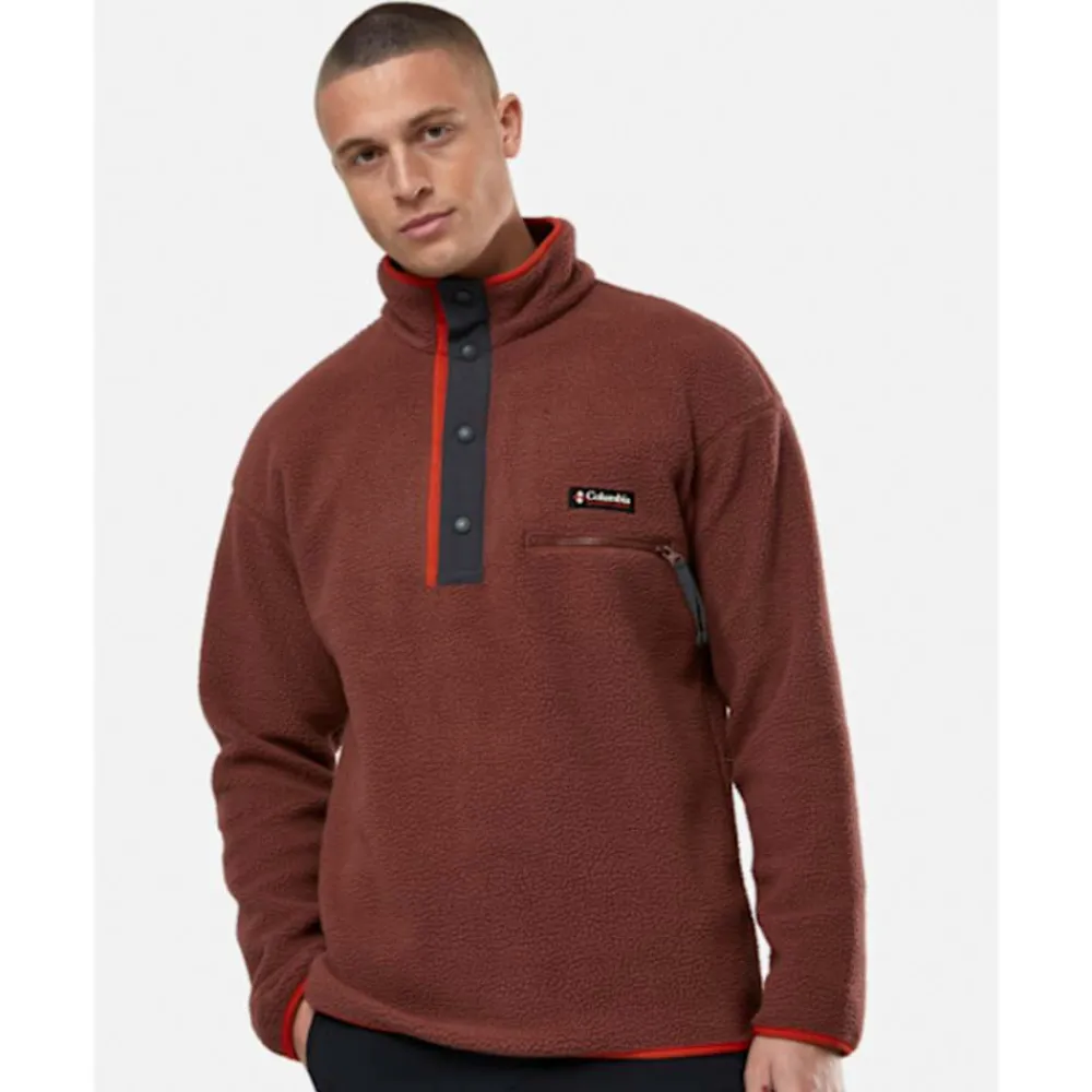 Outlet Columbia Mens Helvetia Half Snap Top Fleece Red