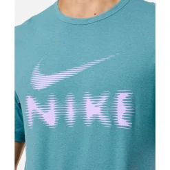 Clearance Nike Mens Hyverse Swoosh T-Shirt Blue