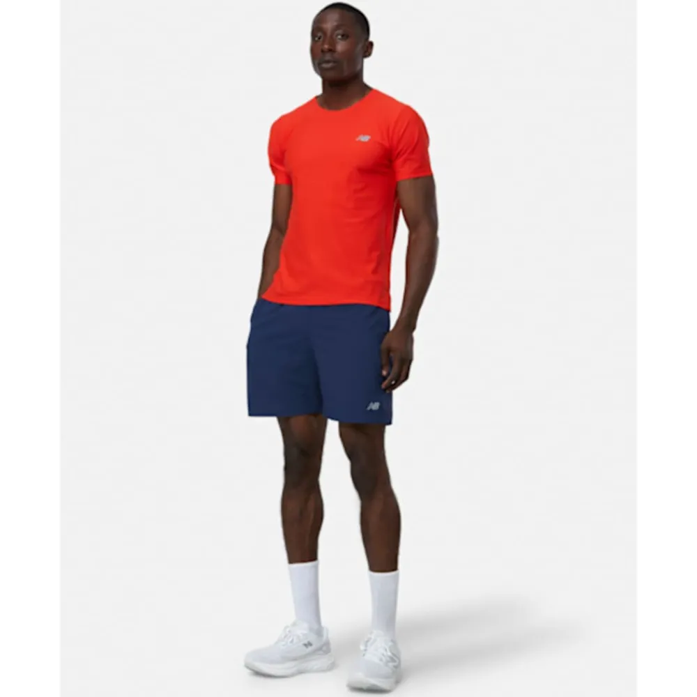 Outlet New Balance Mens Jacquard T-Shirt Orange