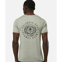 Discount Columbia Mens Kwick Hike Graphic T-Shirt Green