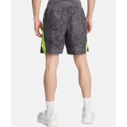 Clearance Under Armour Mens Launch Printed 7 Inch Short Grey