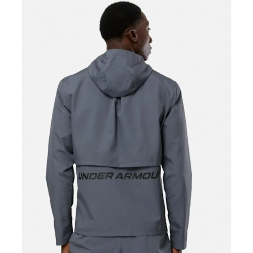 Clearance Under Armour Mens Launch Run Hooded Jacket Grey