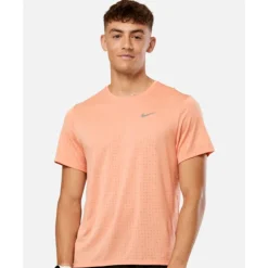 Fashion Nike Mens Miler Breathe T-Shirt Orange