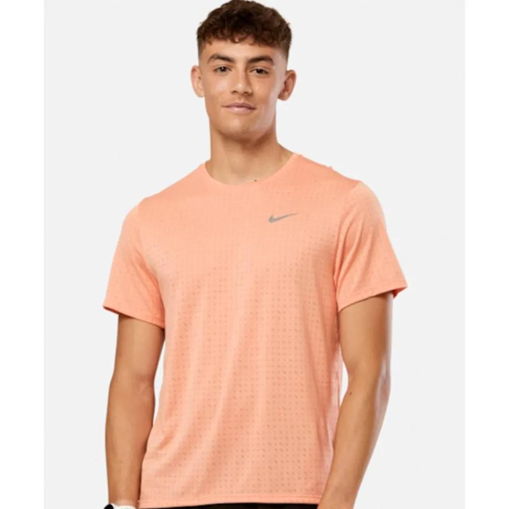 Fashion Nike Mens Miler Breathe T-Shirt Orange