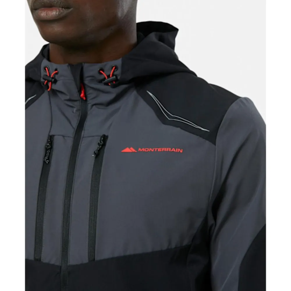 Online Monterrain Mens Orbit Woven Running Full Zip Jacket Black