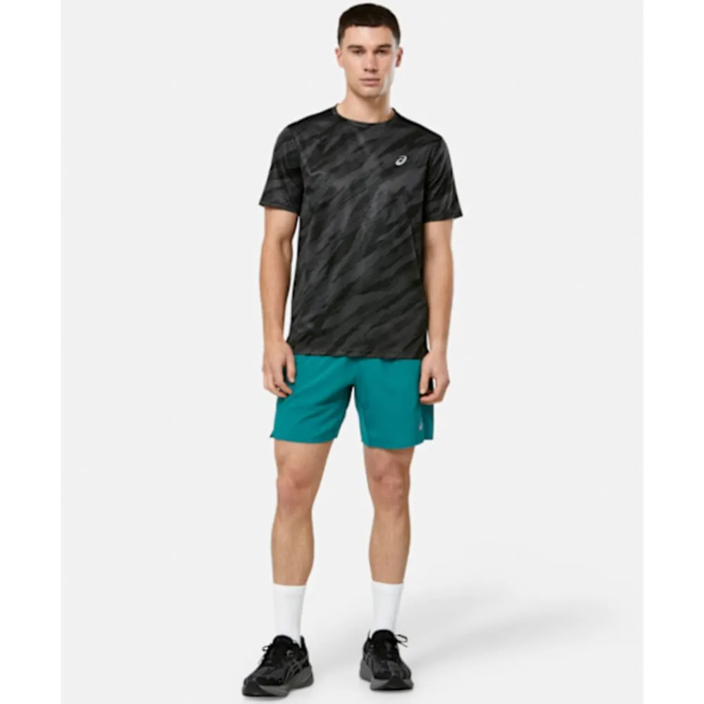 Sale Asics Mens Print Run T-Shirt Black