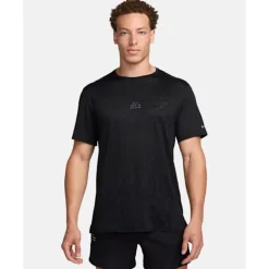 Discount Nike Mens Rise 365 Run Division T-Shirt Black