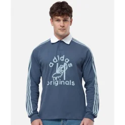 Outlet adidas Originals Mens Rugby Polo Blue