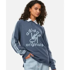 Outlet adidas Originals Mens Rugby Polo Blue