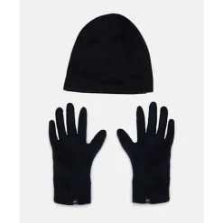 Hot Nike Mens Run Train Fleece Hat & Glove Set Black