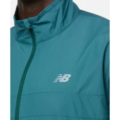 Outlet New Balance Mens Run Woven Full Zip Jacket Green