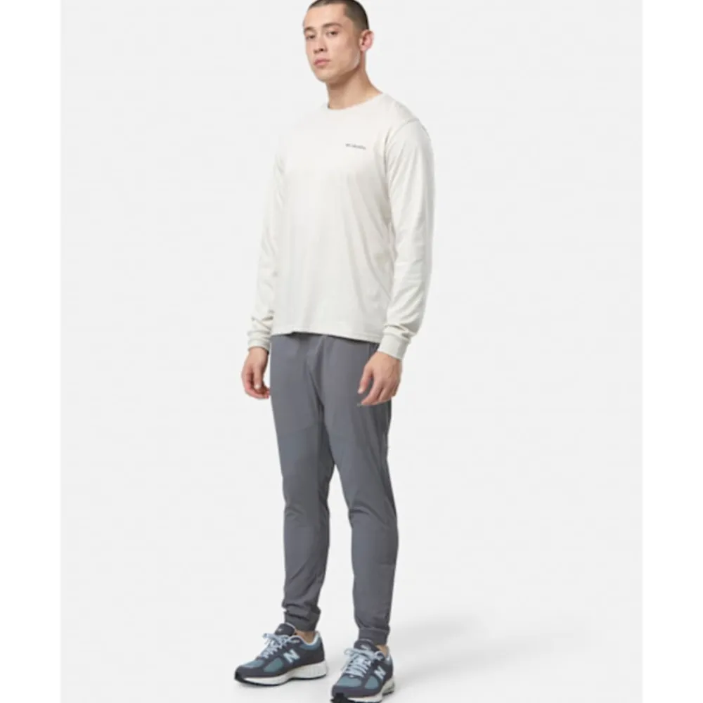 Sale Columbia Mens Seasonal Long Sleeved T-shirt Cream