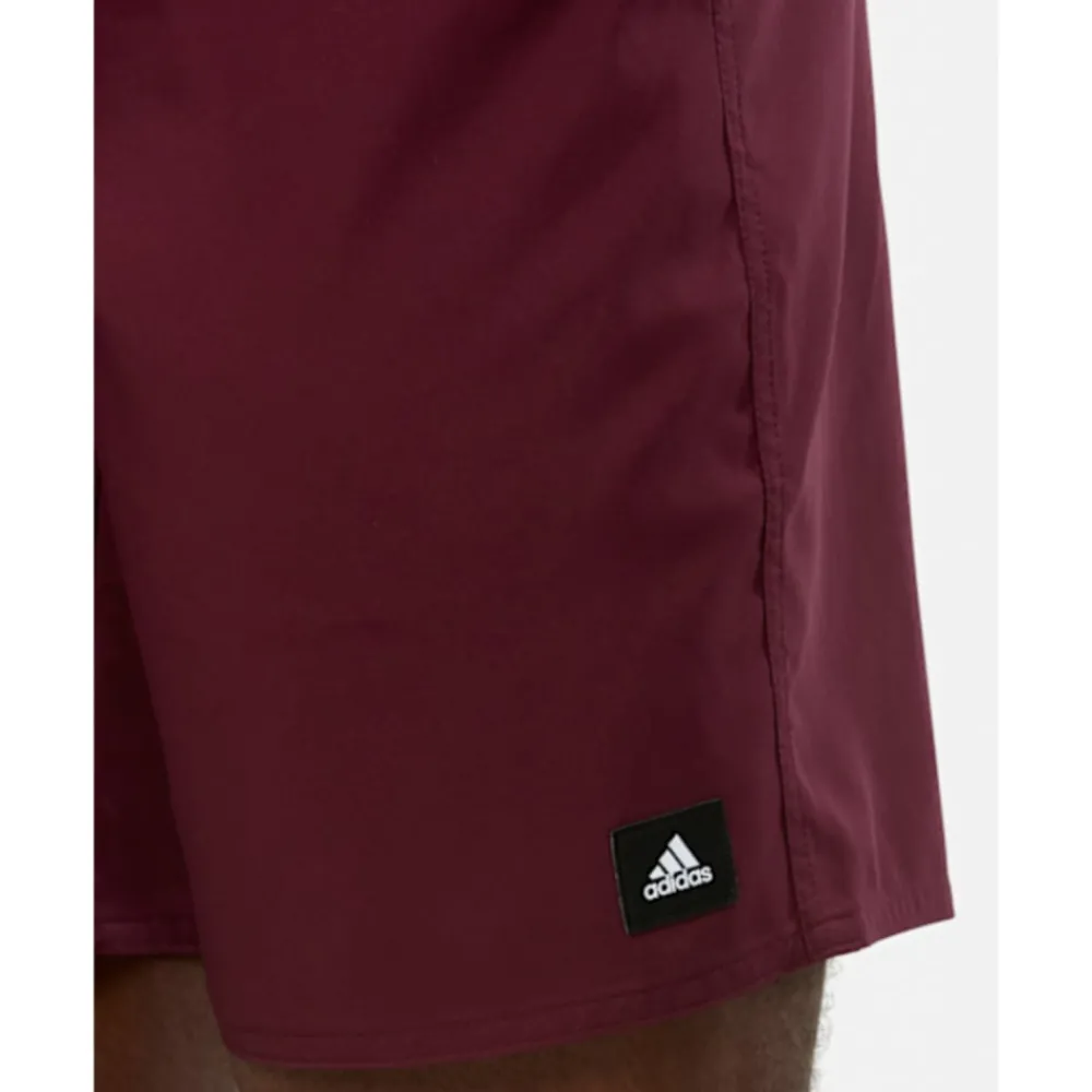 Discount adidas Mens Solid Swim Shorts Red