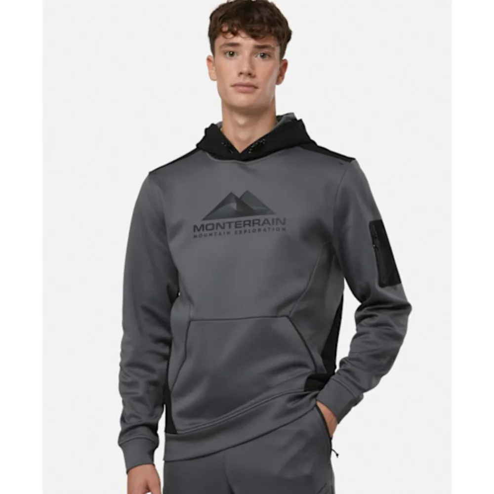 Fashion Monterrain Mens Speed 2.0 Poly Fleece Hoodie Grey
