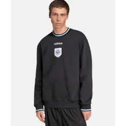 New adidas Originals Mens Sport Badge Crew Sweatshirt Black