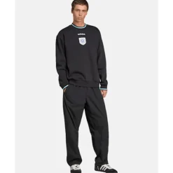New adidas Originals Mens Sport Badge Crew Sweatshirt Black