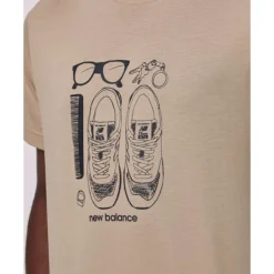 Hot New Balance Mens Sport Essentials T-shirt Cream