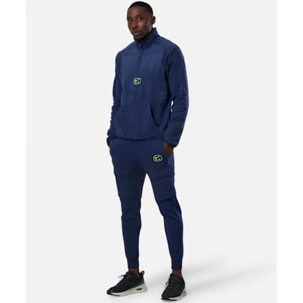 Sale Nike Mens Swoosh Air Polar Fleece Half Zip Top Navy