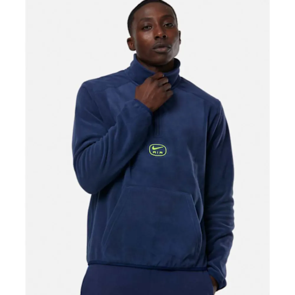 Sale Nike Mens Swoosh Air Polar Fleece Half Zip Top Navy