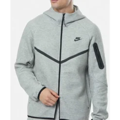 New Nike Mens Tech Fleece Full Zip Hoodie Grey