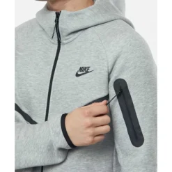 New Nike Mens Tech Fleece Full Zip Hoodie Grey