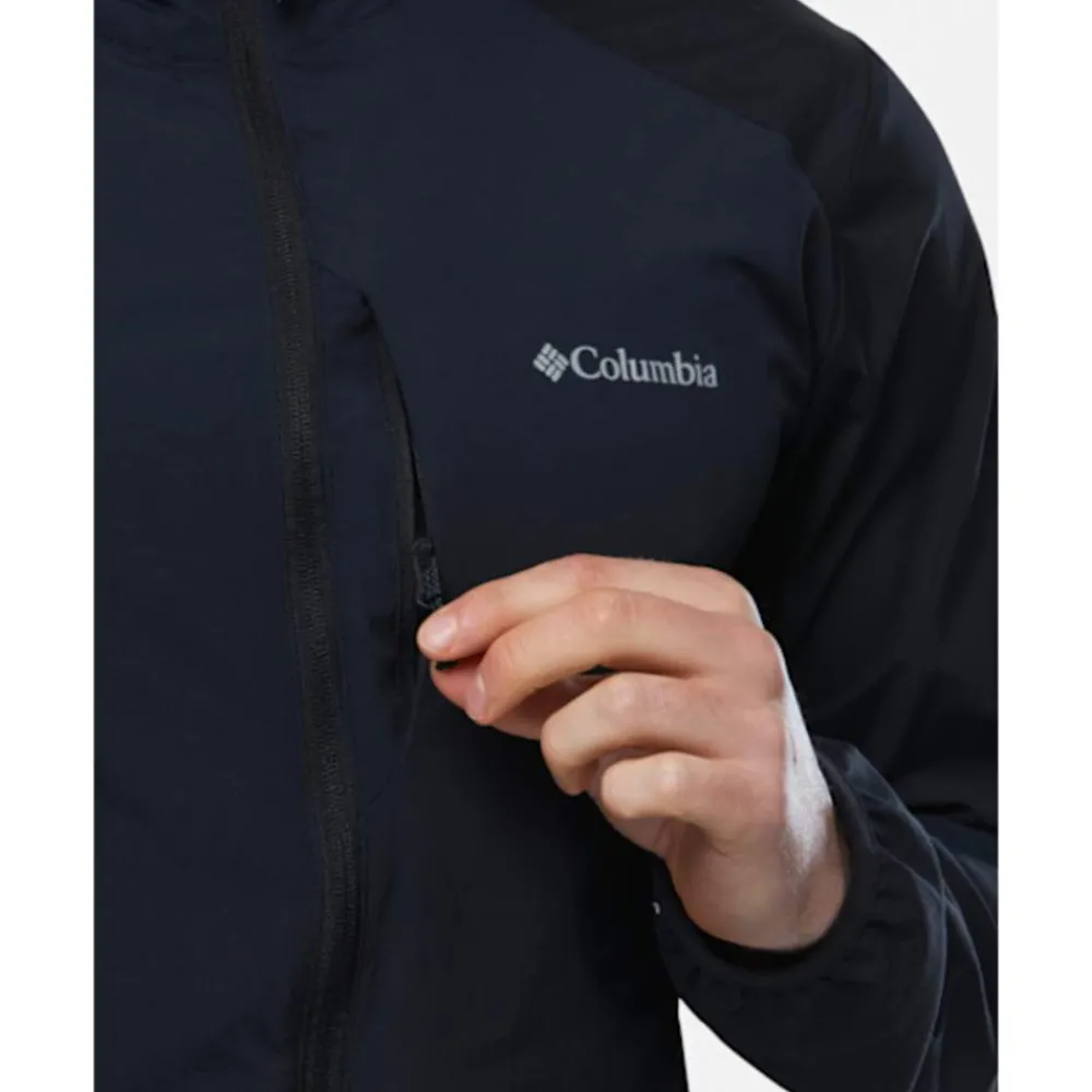 New Columbia Mens Tech Nylon Jacket Black