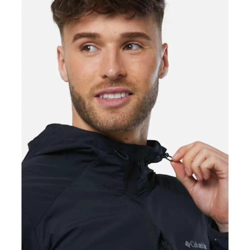New Columbia Mens Tech Nylon Jacket Black