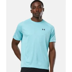 Outlet Under Armour Mens Tech Textured T-Shirt Blue