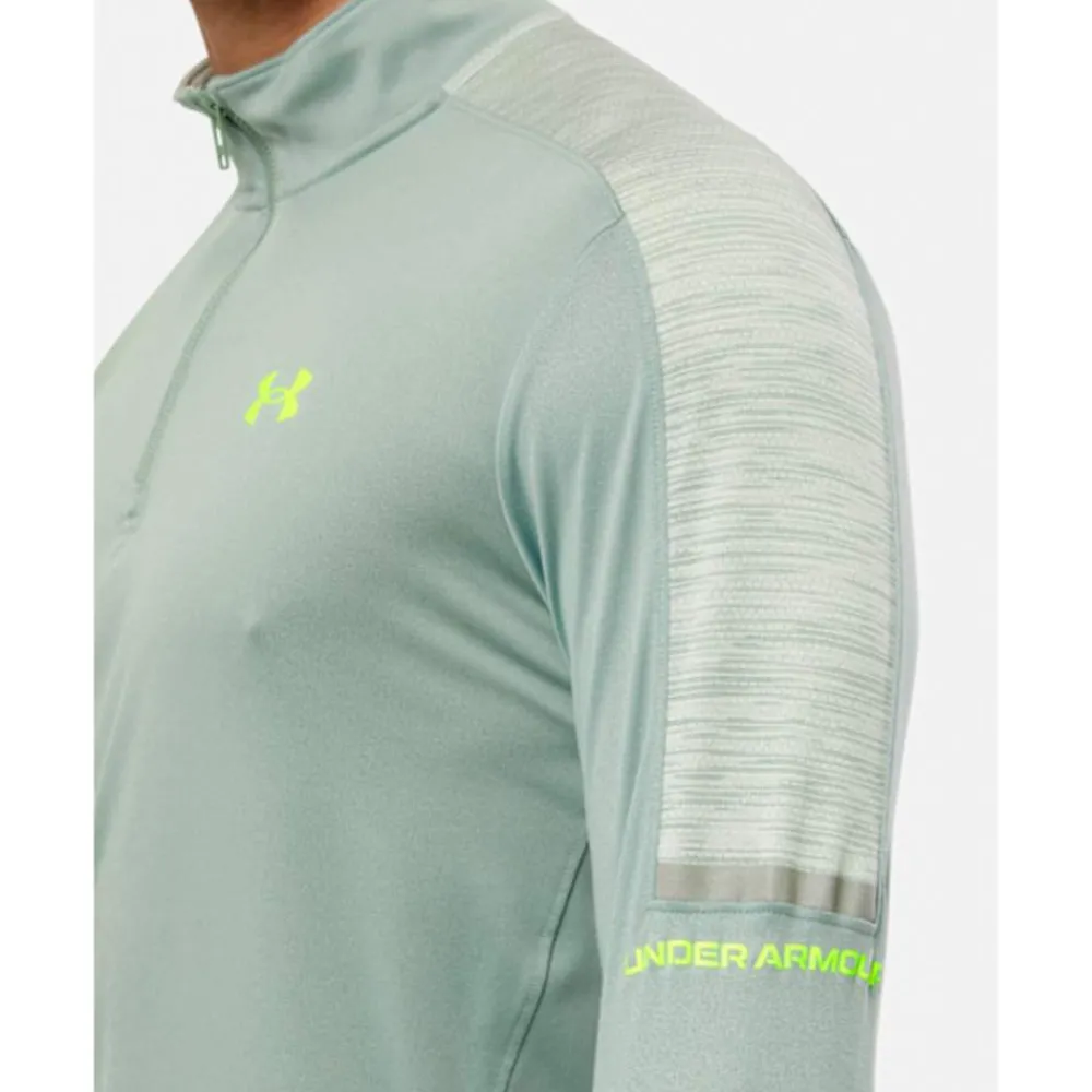 Sale Under Armour Mens Tech Utility Half Zip Top Green
