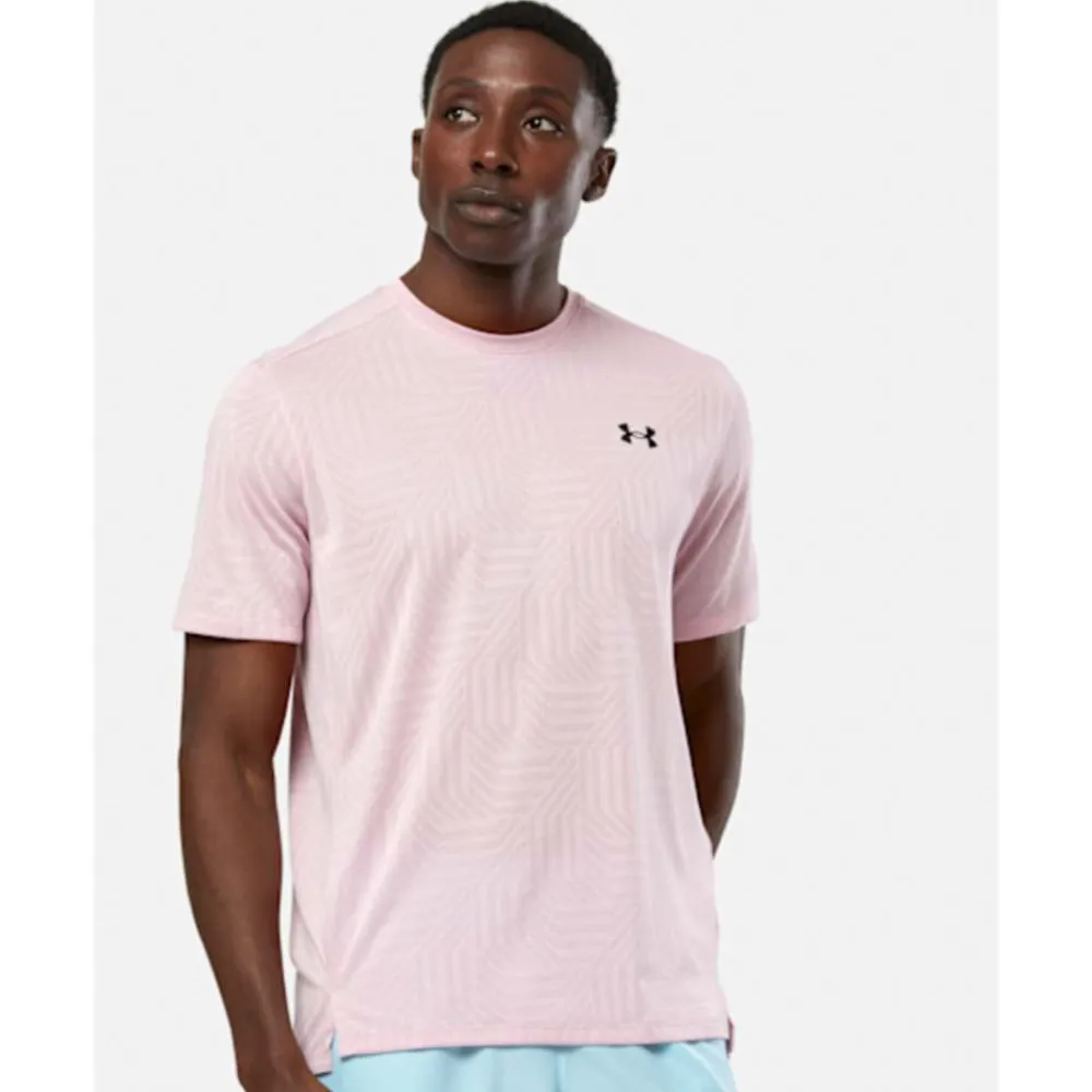 Clearance Under Armour Mens Tech Vent Geotessa T-Shirt Pink