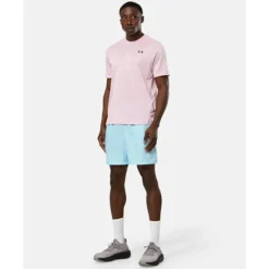 Clearance Under Armour Mens Tech Vent Geotessa T-Shirt Pink