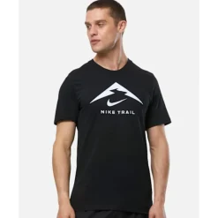 Clearance Nike Mens Trail Logo T-Shirt Black