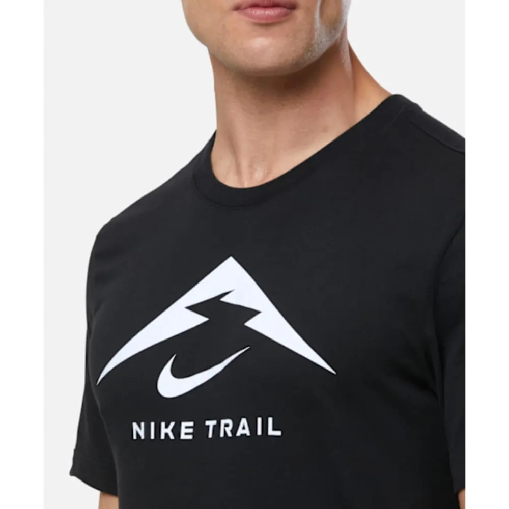 Clearance Nike Mens Trail Logo T-Shirt Black