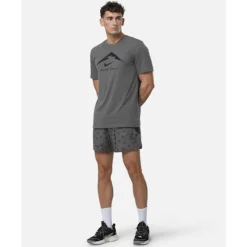 Online Nike Mens Trail Printed 6 Inch Short Grey