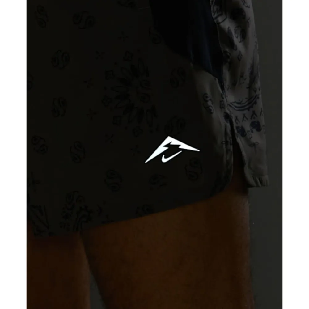 Online Nike Mens Trail Printed 6 Inch Short Grey
