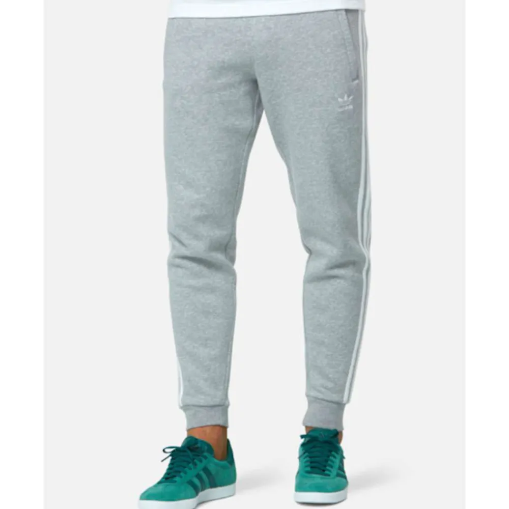 Fashion adidas Originals Mens Trefoil Essentials 3-Stripes Pants Grey