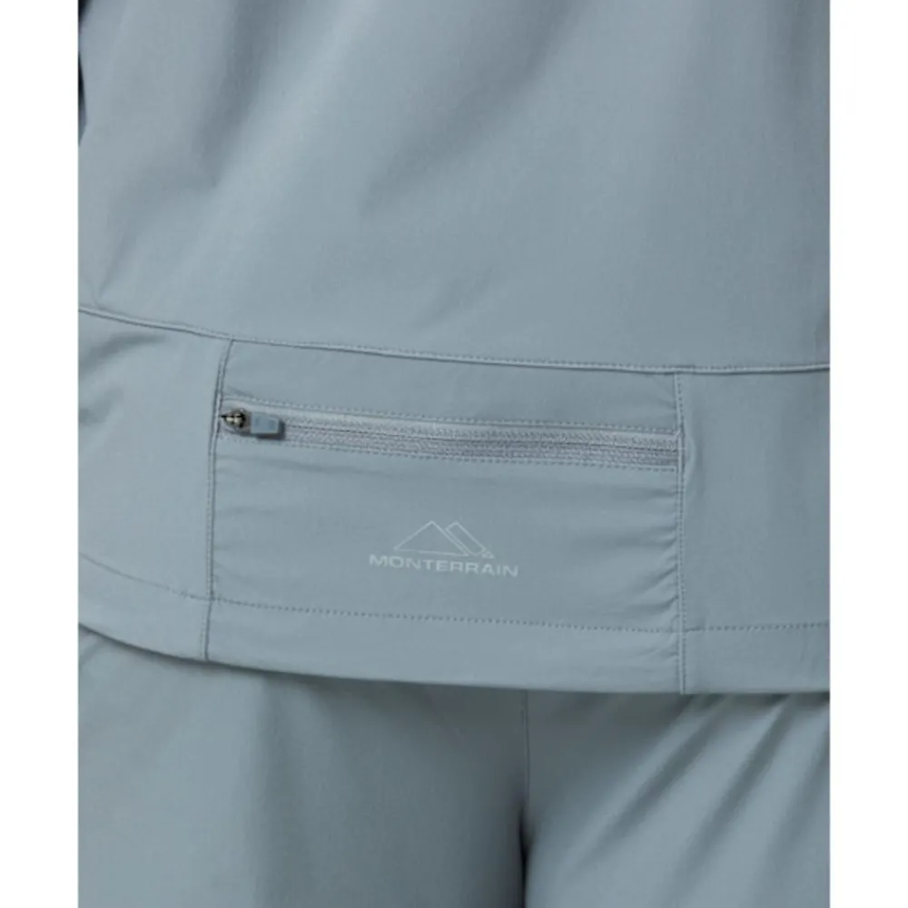 Sale Monterrain Mens Vent Woven Running Full Zip Jacket Grey