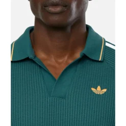Outlet adidas Originals Mens Waffle Polo T-Shirt Green