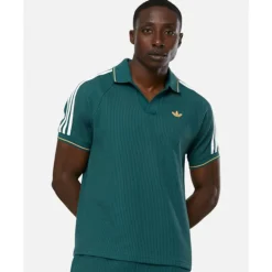 Outlet adidas Originals Mens Waffle Polo T-Shirt Green