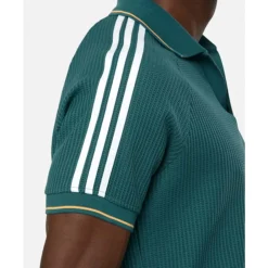 Outlet adidas Originals Mens Waffle Polo T-Shirt Green