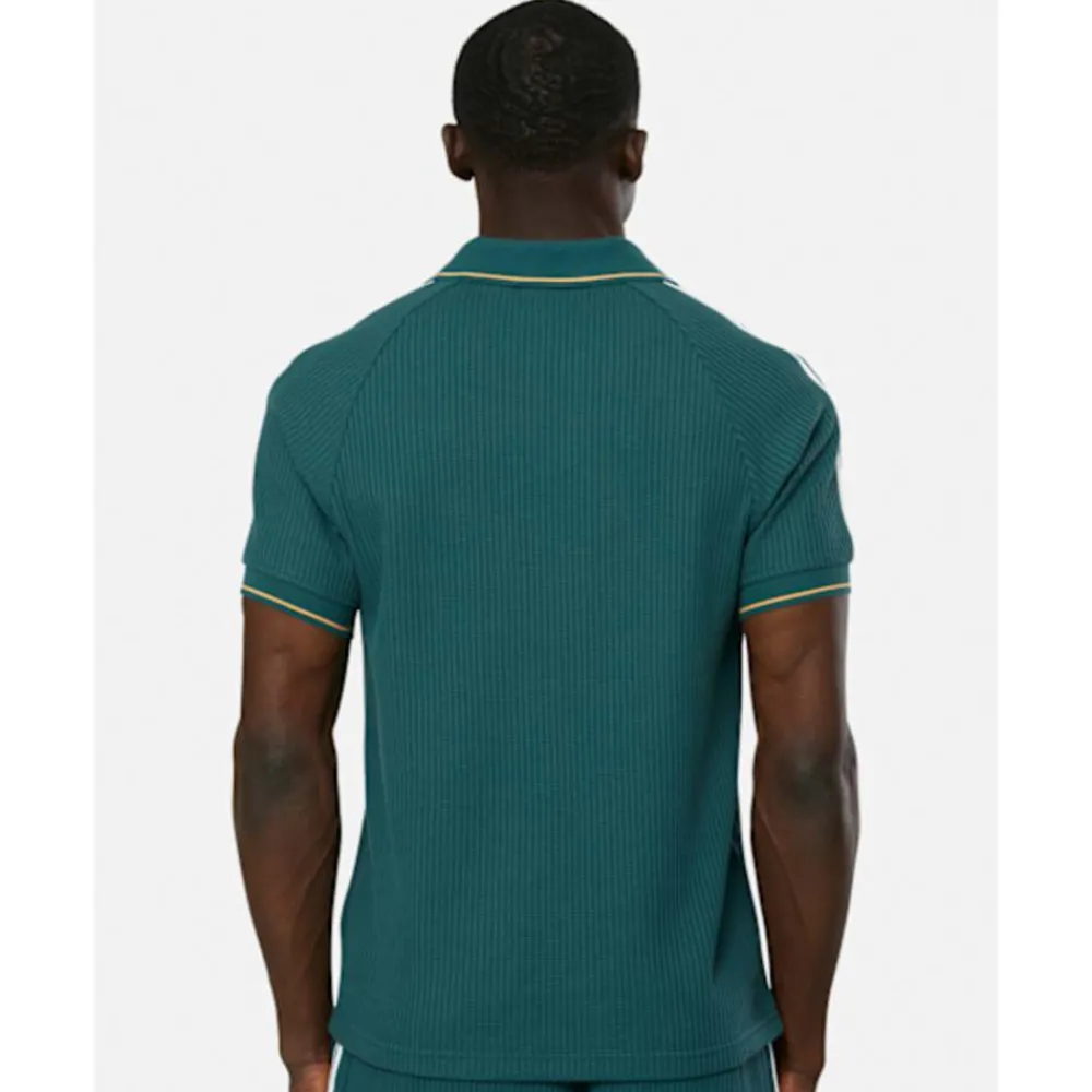 Outlet adidas Originals Mens Waffle Polo T-Shirt Green