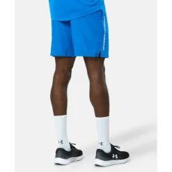 Outlet Under Armour Mens Woven Wordmark Shorts Blue