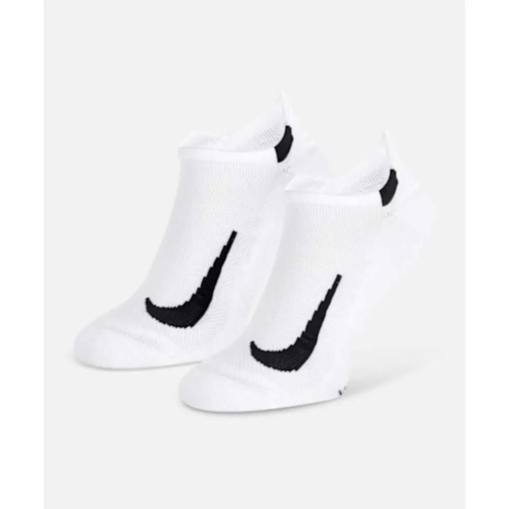 Hot Nike Multiplier Running No Show Socks 2pk White