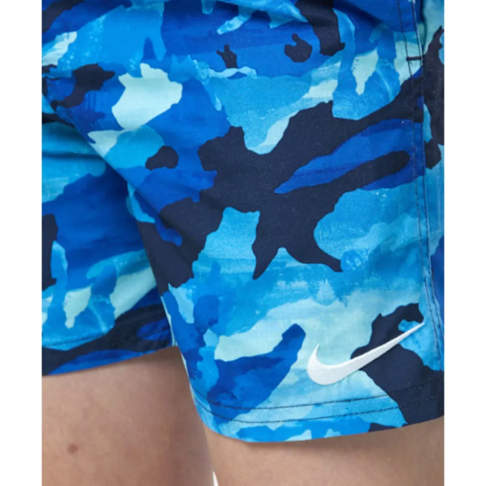 Outlet Nike Older Kids 4 Inch Volley Printed Swim Shorts Navy