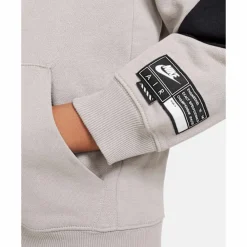 Sale Nike Older Kids Air Fleece Hoodie Grey