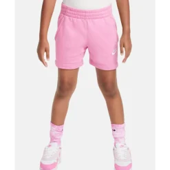 New Nike Older Kids Club Fleece 5 Inch Shorts Pink