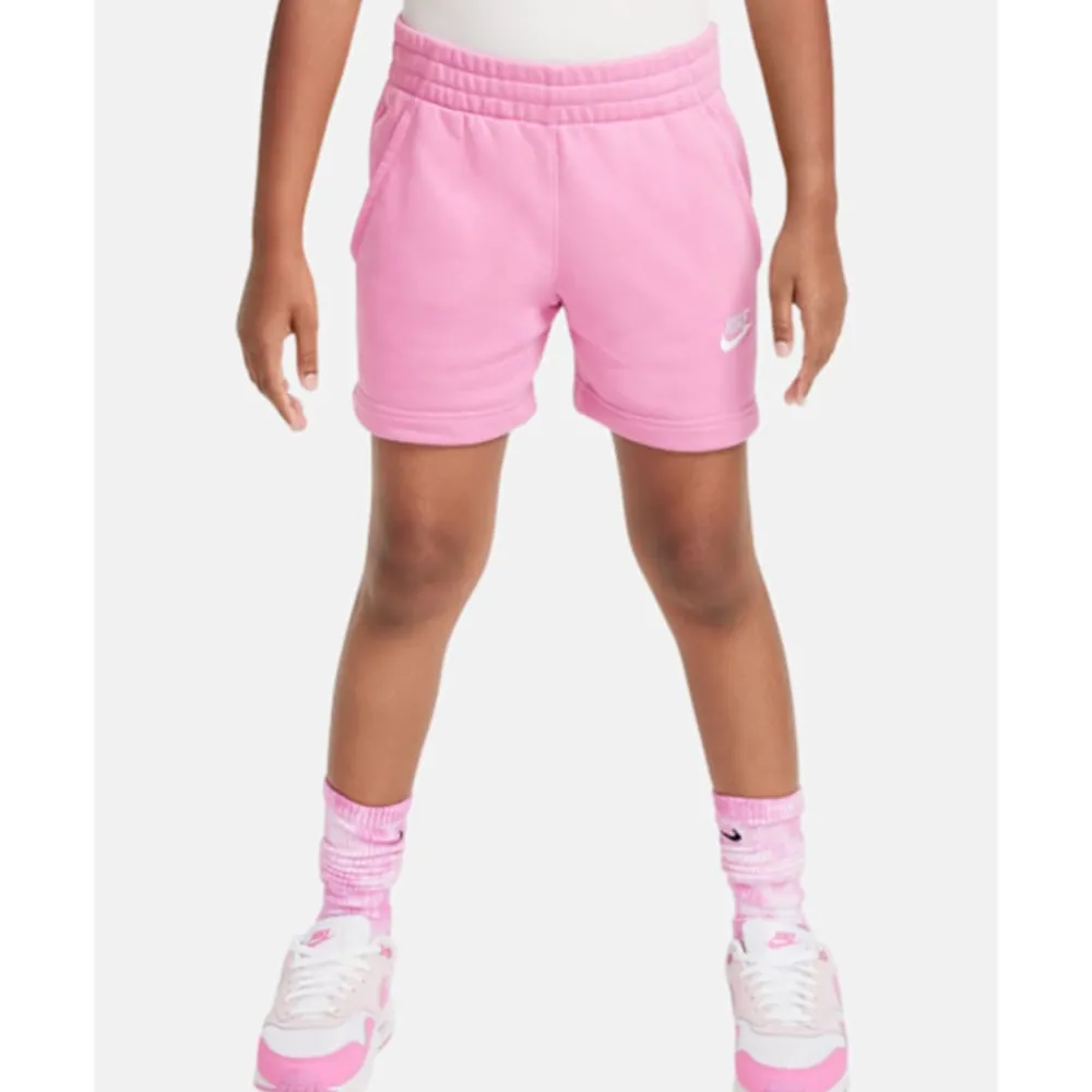 New Nike Older Kids Club Fleece 5 Inch Shorts Pink